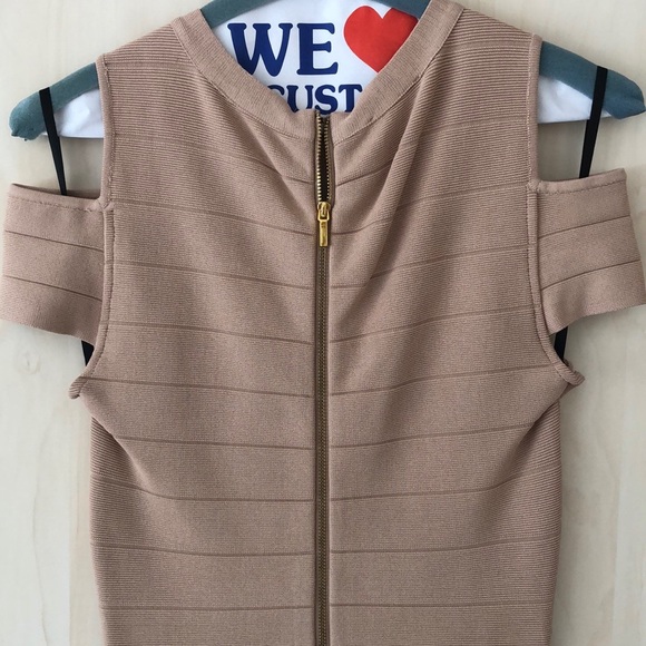 Bebe Beige Bandage Dress - Picture 4 of 9